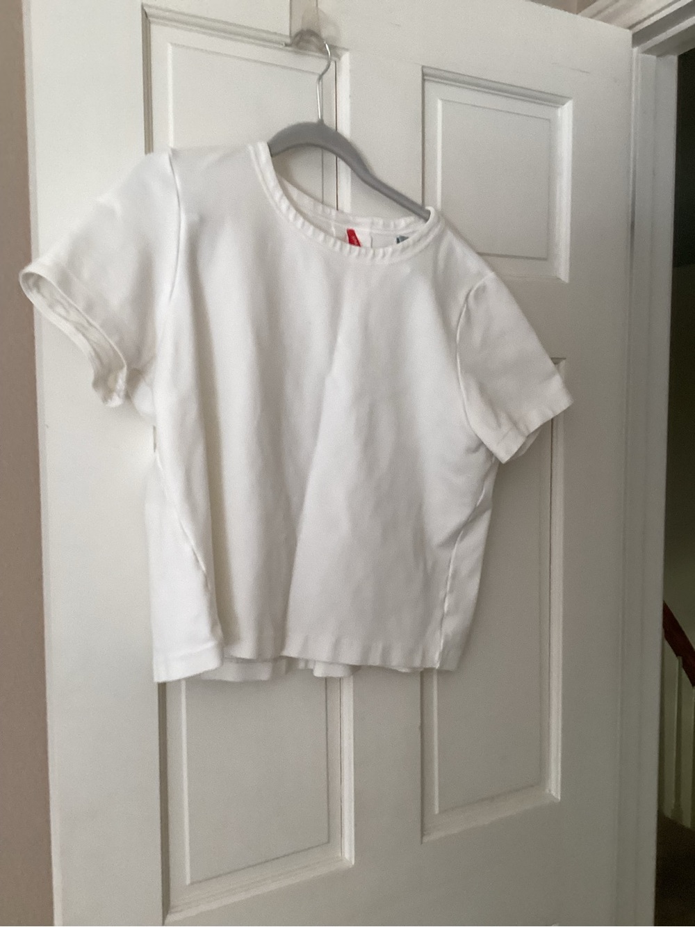 SPANX White Short Sleeve Crewneck Tee